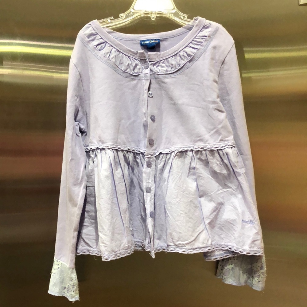 Naartjie Purple Button Up Cardigan